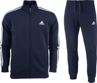 Dresy męskie - Adidas Dres męski adidas Basic 3-Stripes French Terry granatowy IC6765 S - miniaturka - grafika 1