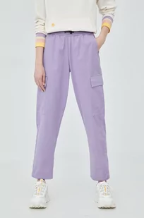 Element spodnie damskie kolor fioletowy fason cargo high waist - Spodnie damskie - miniaturka - grafika 1