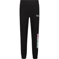 Spodnie sportowe damskie - EA7 Spodnie dresowe | Regular Fit - miniaturka - grafika 1