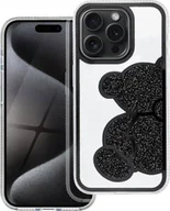 Etui i futerały do telefonów - OEM Futerał TEDDY BEAR do IPHONE 14 Pro Max czarny - miniaturka - grafika 1