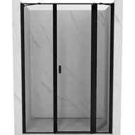 Ścianki i drzwi prysznicowe - Mexen Mist drzwi prysznicowe uchylne prawe 135 cm, czarna ramka, czarne - 8A4-135-001-70-70-P - miniaturka - grafika 1