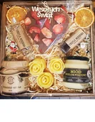 Zestawy upominkowe - KOSZ PREZENTOWY PREZENT MIÓD POWIDŁA 2 TRUFLE - miniaturka - grafika 1