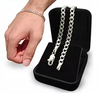 Bransolety męskie - Bransoleta Srebrna Męska Bransoletka Diamentowana Srebro Pr. 925 Bransoleta - miniaturka - grafika 1