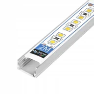 Akcesoria do oświetlenia - profil Led aluminiowy slim natynkowy nawierzchniowy Do Taśmy Z Kloszem 2m - miniaturka - grafika 1