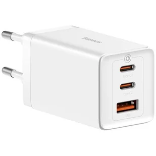 Baseus Ładowarka sieciowa GaN5 Pro 2xUSB-C + USB, 65W biała - Ładowarki do telefonów - miniaturka - grafika 1