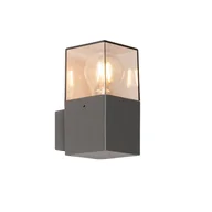 Lampy ogrodowe - QAZQA Nowoczesny kinkiet zewnętrzny ciemnoszary IP44 - Dania - miniaturka - grafika 1