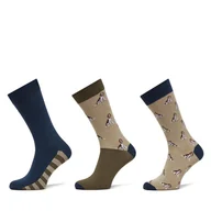 Skarpetki męskie - Zestaw 3 par wysokich skarpet męskich Barbour Beagle Dog MGS0070BE31 Beżowy - miniaturka - grafika 1