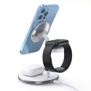 Choetech T585-F indukcyjna stacja ładująca 3w1 iPhone 12/13, AirPods Pro, Apple Watch biały - Ładowarki do telefonów - miniaturka - grafika 4