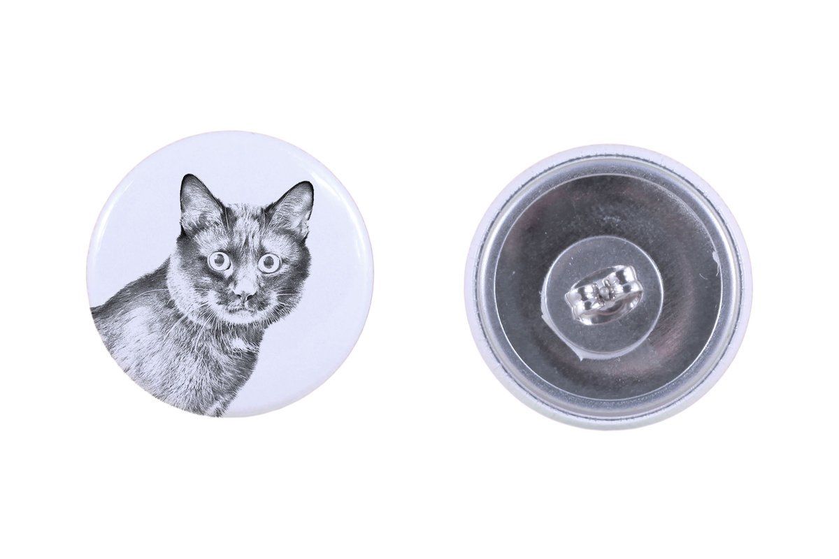 Kurylski bobtail - kolczyki z ukochanym kotem, własne foto, idealny gadżet dla miłośników kotów marki Art.-Dog