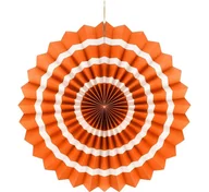 Dekoracje domu - GODAN Rozeta wisząca "3 paski", pomarańczowa, 40 cm - miniaturka - grafika 1