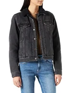 Kurtki damskie - Levi's Damska kurtka dżinsowa Original Sherpa Trucker, BlackS, S - miniaturka - grafika 1