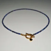 Naszyjniki - Naszyjnik Toggle Lapis Lazuli 3mm - Crystals Break - miniaturka - grafika 1