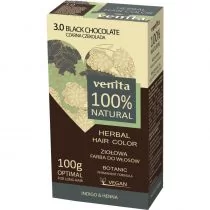Venita Herbal Hair Color ziołowa farba do włosów 3.0 Czarna Czekolada 100g - Farby do włosów i szampony koloryzujące - miniaturka - grafika 1