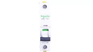 Schneider Electric Wyłącznik nadprądowy iC60N 1P D4 6kA A9F05104 - Bezpieczniki elektryczne - miniaturka - grafika 1