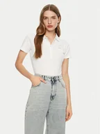Koszulki i topy damskie - Guess Polo W5RP47 KARS2 Biały Regular Fit - miniaturka - grafika 1