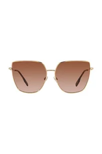 Burberry okulary przeciwsłoneczne damskie kolor beżowy - Okulary przeciwsłoneczne - miniaturka - grafika 1