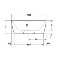 Wanny - Duravit DuraSquare Wanna wolnostojąca 160x75 cm biały alpin 700460000000000 - odbiór osobisty: Kraków, Warszawa - miniaturka - grafika 1