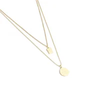 Naszyjniki - Naszyjnik Stal Chirurgiczna Platerowany Złotem Nst1293 - miniaturka - grafika 1