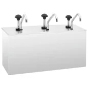 Pozostałe akcesoria kuchenne - vidaXL Dozownik do sosów, stal nierdzewna, 3 x 3,5 L - miniaturka - grafika 1