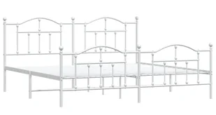 Białe metalowe łóżko industrialne 200x200 cm S6-F23 - Łóżka Białe metalowe łóżko industrialne 200x200 cm S6-F23 - Łóżka - miniaturka - grafika 1