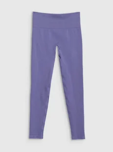 Damskie legginsy treningowe 4F 4FWSS25TFTIF380 - fioletowe - Legginsy - miniaturka - grafika 1