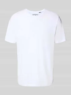 T-shirt z prążkowanym okrągłym dekoltem - Koszulki męskie - miniaturka - grafika 1