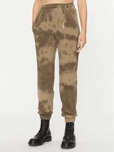 Pinko Spodnie dresowe UNIQUENESS Colorare 1Q10AW 8641 Brązowy Regular Fit - Spodnie sportowe damskie - miniaturka - grafika 1