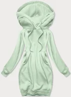 Bluzy damskie - DŁUGA BLUZA DRESOWA PISTACJOWA (YS10005-39) - J.STYLE - miniaturka - grafika 1