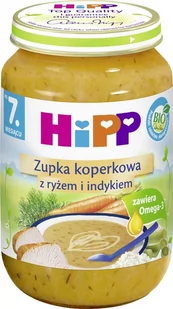 HiPP ZUPKA KOPERKOWA Z RYŻEM I INDYKIEM BIO 190G - Dania dla dzieci - miniaturka - grafika 2