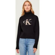 Swetry damskie - Calvin Klein Jeans Golf CHENILLE | Loose fit - miniaturka - grafika 1