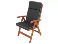 Poduszki na krzesła - Poduszka na krzesło ogrodowe, Eliza, Czarny Ekolen, 47x49x47 cm - miniaturka - grafika 1