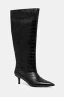 Kozaki damskie - Answear.LAB kozaki skórzane kolor czarny na szpilce - miniaturka - grafika 1