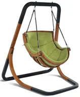 Fotele ogrodowe wiszące - Elior Zielony fotel wiszący huśtawka G4-H83 - miniaturka - grafika 1
