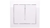 Wyłączniki światła i elektryczne - Ospel Włącznik podwójny KIER biały - miniaturka - grafika 1