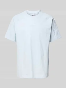 T-shirt z prążkowanym okrągłym dekoltem - Koszulki męskie - miniaturka - grafika 1