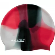 Pływanie - Aqua Speed Markartur Wielokorowy Bunt czepek silikonowy siwo-czerwono-czarny - miniaturka - grafika 1