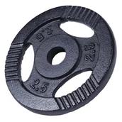 Obciążenia - Gorilla Sports Obciążenie żeliwne typu Gripper 2,5kg, czarne (100542-00019-0007) - miniaturka - grafika 1