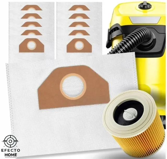 10x Worki do odkurzacza Karcher + Filtr Zamiennik WD3 WD4 WD5 WD6