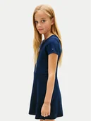 Sukienki i spódniczki dla dziewczynek - Tommy Hilfiger Sukienka codzienna Skater KG0KG09284 Granatowy Regular Fit - miniaturka - grafika 1
