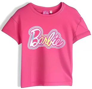 Bawełniana koszulka dla dziewczynki, Mattel, Barbie, kolor różowy, rozmiar 104 cm - Moda i Uroda OUTLET - miniaturka - grafika 1