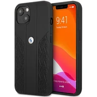 Etui i futerały do telefonów - BMW Etui BMHCP13MRSPPK iPhone 13 6,1" czarny/black hardcase Leather Curve Perforate BMW000447 - miniaturka - grafika 1