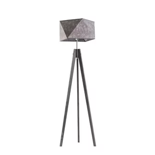 Lysne Lampa podłogowa LAGOS stelaż heban abażur szary melanż tzw beton 88890050 - Lampy stojące - miniaturka - grafika 1