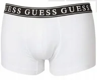 Majtki męskie - GUESS BIAŁE BOKSERKI MĘSKIE Z BAWEŁNY Z LOGO NA PASIE XL GNA - miniaturka - grafika 1