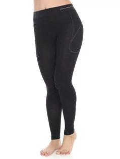 Spodnie sportowe damskie - Getry termoaktywne damskie Brubeck Active Wool LE11700 czarny - grafika 1