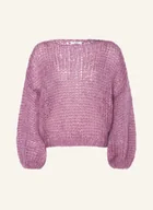 Moda i Uroda OUTLET - Maiami Moherowy Sweter lila - miniaturka - grafika 1
