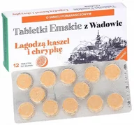 Przeziębienie i grypa - Polski Lek Tabletki emskie z wadowic o smaku pomarańczowym x 12 pastylek do ssania - miniaturka - grafika 1