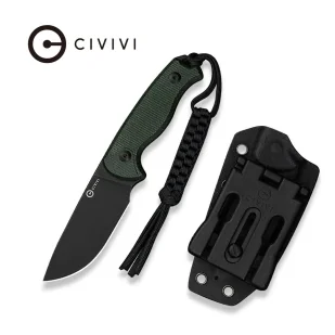 Nóż Civivi Timberbark Green Canvas Micarta, Black Stonewashed 14C28N (C23094-3) - Noże - miniaturka - grafika 1
