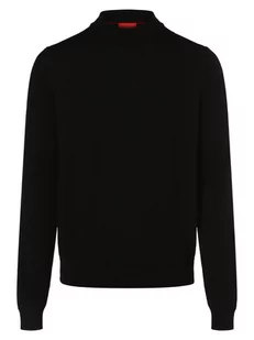 HUGO - Sweter męski  San Matteo-M, czarny - Swetry męskie - miniaturka - grafika 1