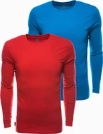 Koszulki męskie - Ombre Zestaw longsleeve męski z długim rękawem - mix 2-pak V5 Z43 M - miniaturka - grafika 1