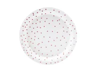 Gadżety na imprezę - Party Deco Talerzyki Kropki różowe złoto - 18 cm - 6 szt. TPP53-008 - miniaturka - grafika 1